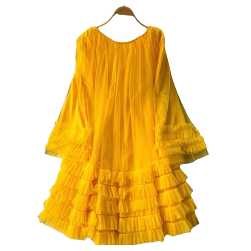 Round Collar Full Flare Sleeve